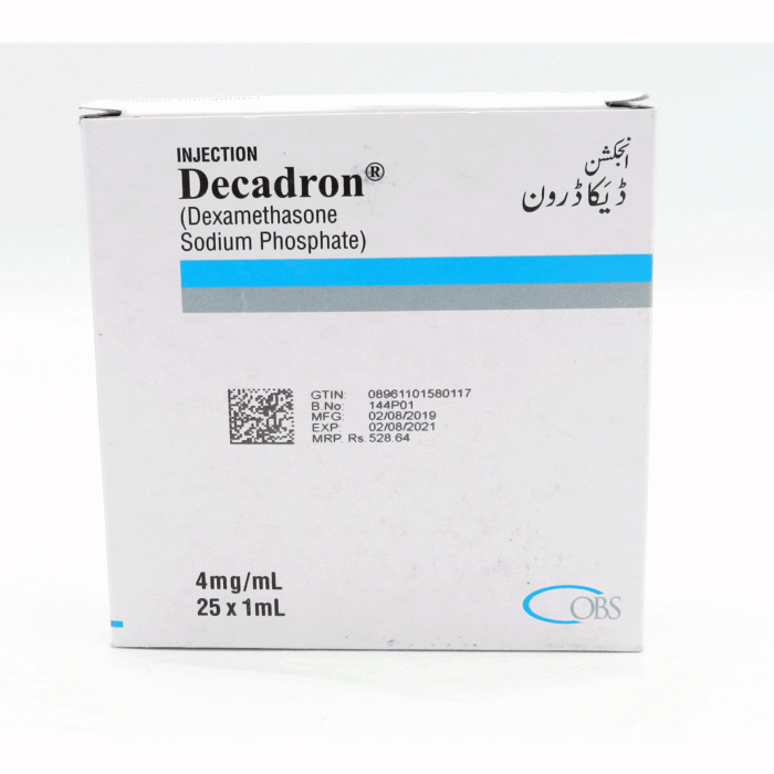 Decadron Injection 4Mg/ 1Ml - medimart