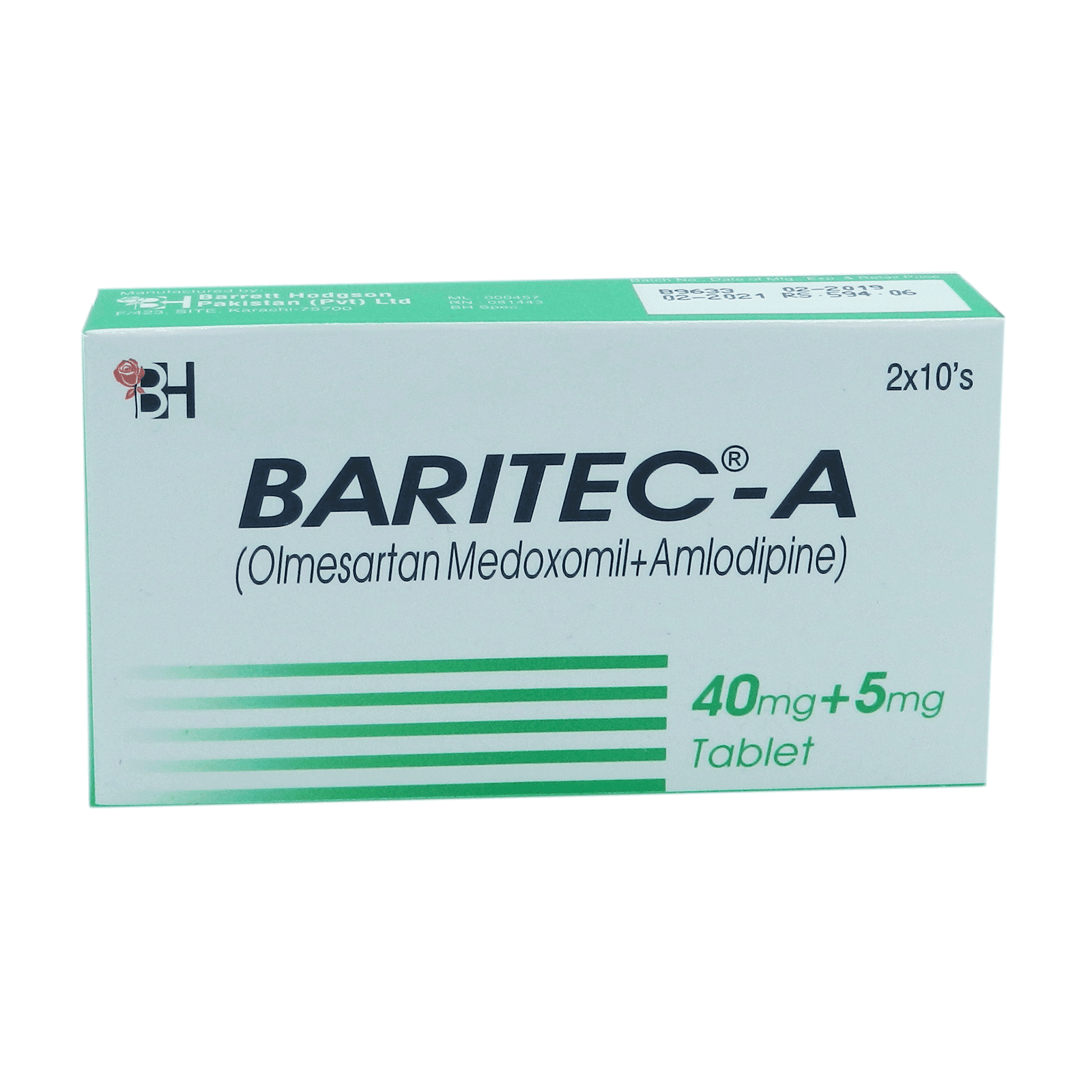 2480BARITEC-A-40MG5mg-20s.png Baritec A 40/5mg Tablet - Image 1