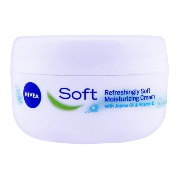Nivea-Soft-Refreshingly-Soft-Moisturizing-Cream-Jojoba-Oil-Vitamin-E-200ml-600x600-1.jpg NIVIA SOFT CREAM 50ML - Image 1