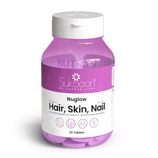 Nuglow_26e89ec3-be37-4367-9aa1-38e5878ef5b4.png NUTRIFY NUGLOW HAIR SKIN NAIL TABLETS - Image 1