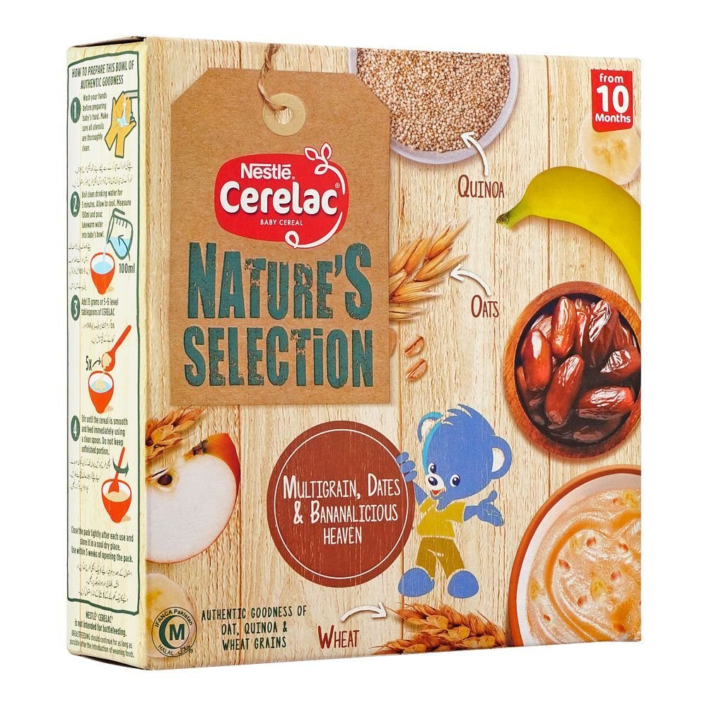Nestle-Cerelac-Natures-Selection-Cereal-Multigrain-Dates-Bananalicious-175g.jpg CERELAC NATURES SELECTION DATE - Image 1