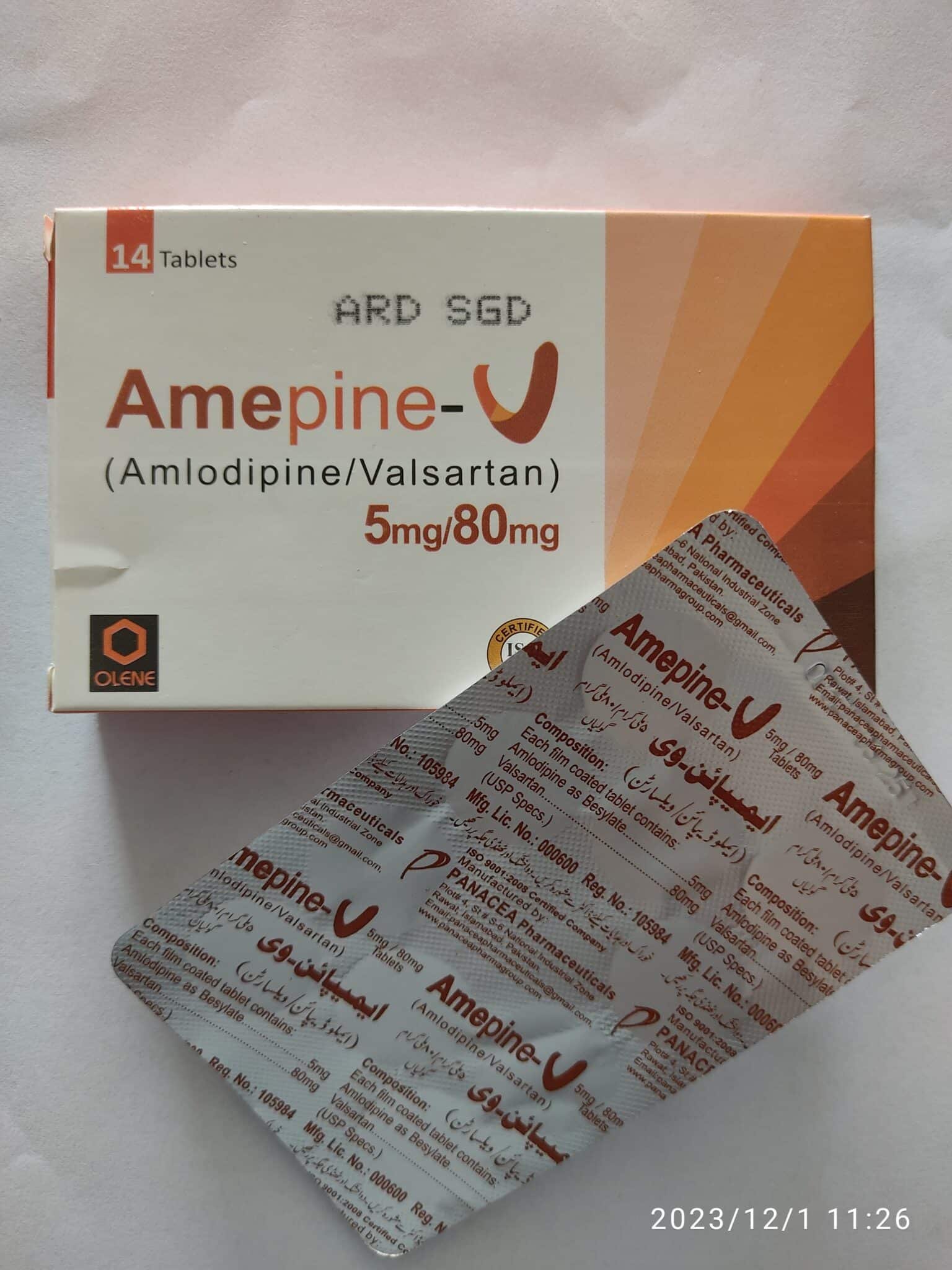 AMEPINE V 5/80MG TABLET AMEPINE V 5/80MG TABLET