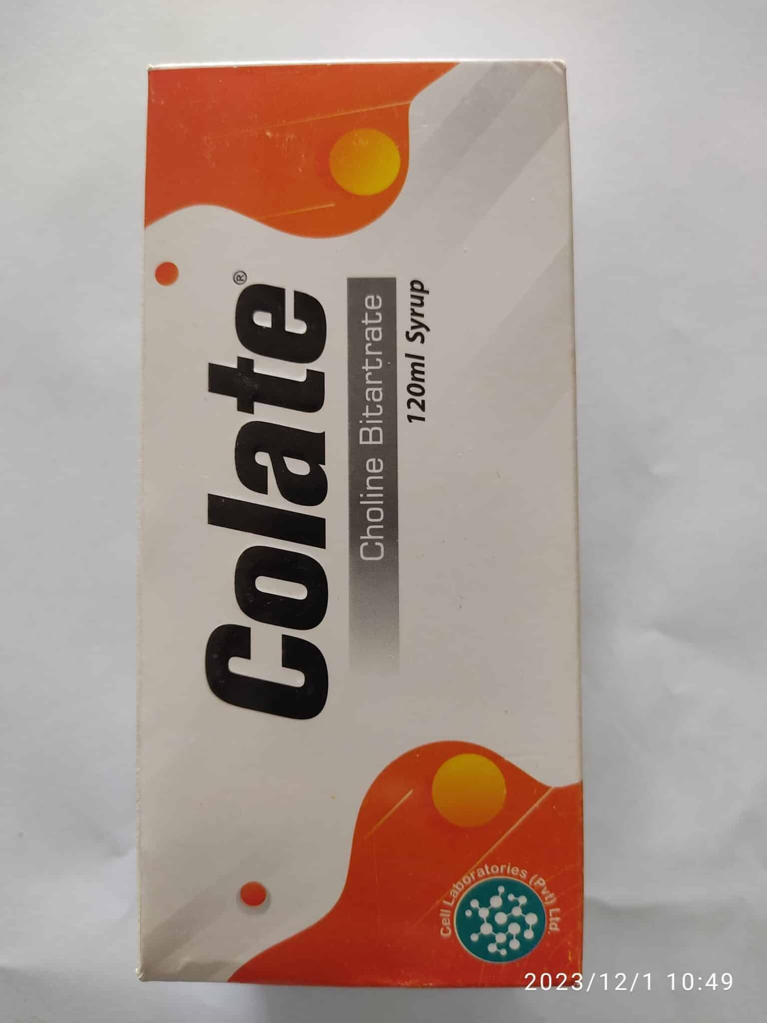 COLATE SYRUP 120ML COLATE SYRUP 120ML