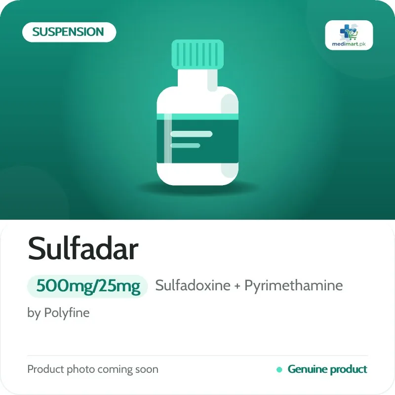 Sulfadar 500mg/25mg Suspension Sulfadar 500mg/25mg Suspension
