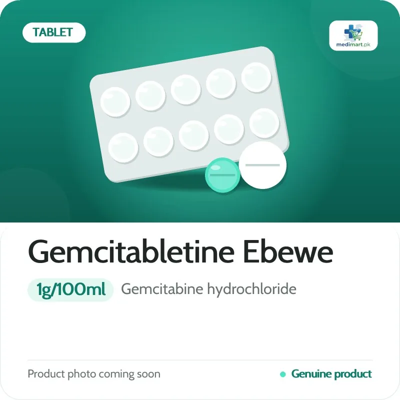 Gemcitabletine Ebewe 1g/100ml Tablet Gemcitabletine Ebewe 1g/100ml Tablet