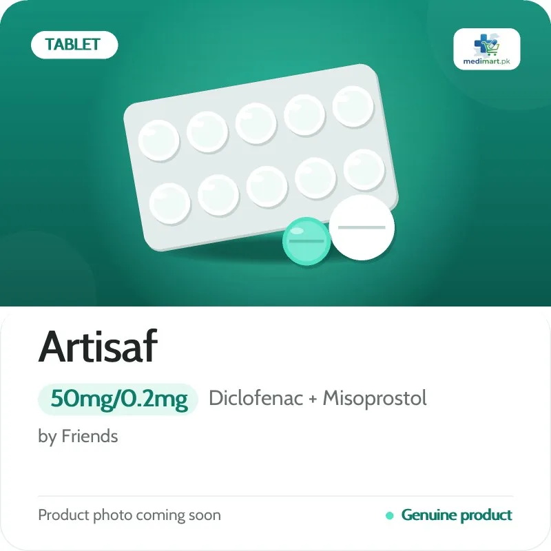 Artisaf 50mg/0.2mg Tablet