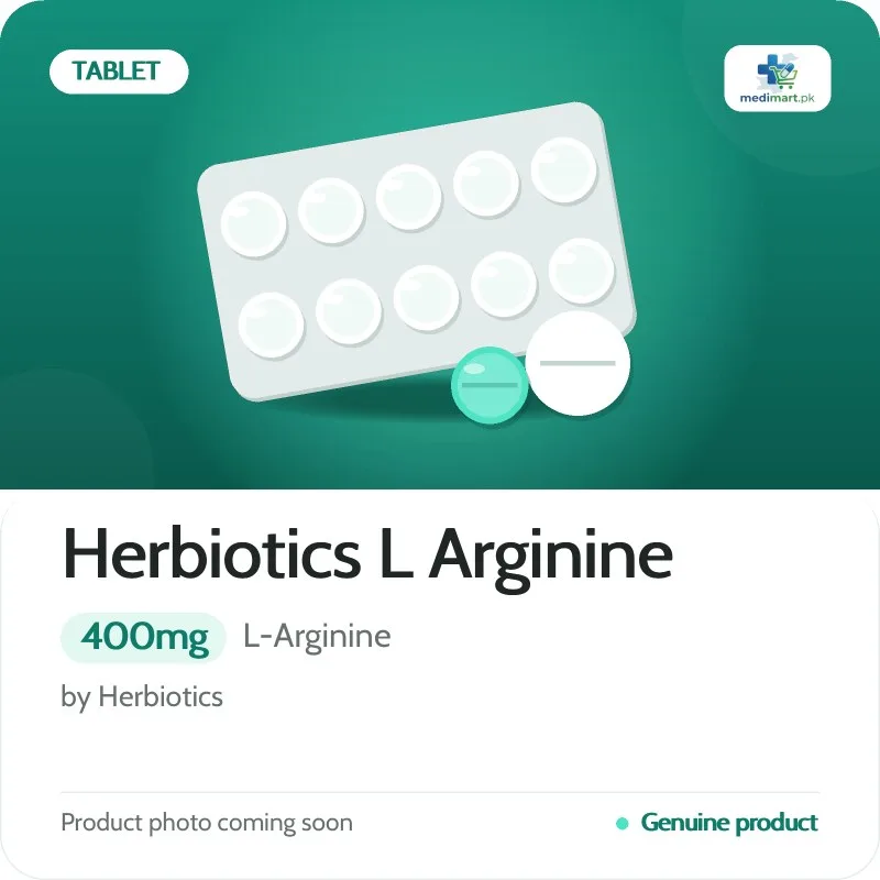 Herbiotics L Arginine 400mg Tablet