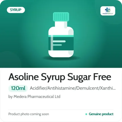 Asoline Syrup Sugar Free 120ml Syrup