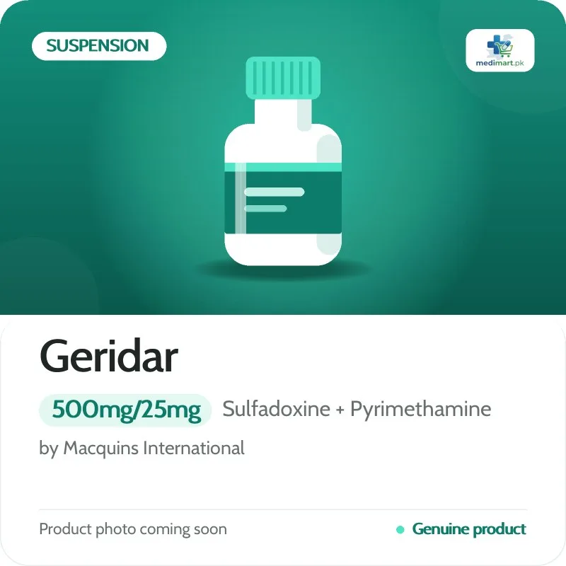 Geridar 500mg/25mg Suspension