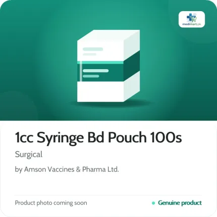 1cc Syringe Bd Pouch 100s