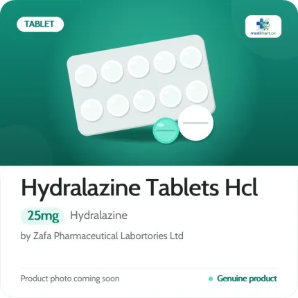 Hydralazine Tablets Hcl 25mg Tablet