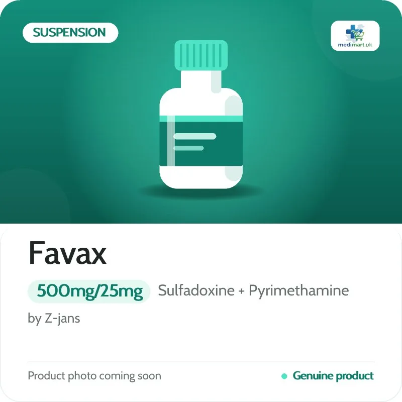 Favax 500mg/25mg Suspension