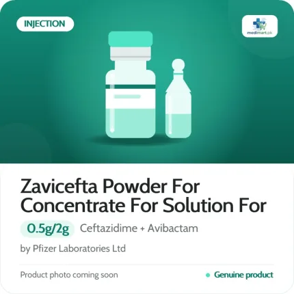 Zavicefta Powder For Concentrate For Solution For Infusion 0.5g/2g Injection