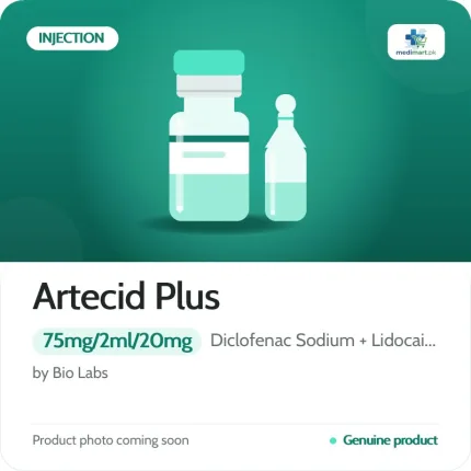 Artecid Plus 75mg/2ml/20mg Injection