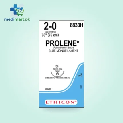 Prolene 2/0 26mm 1/2 Curve Taper 8833h