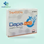 Dapa Met 5mg+1000mg Tablets