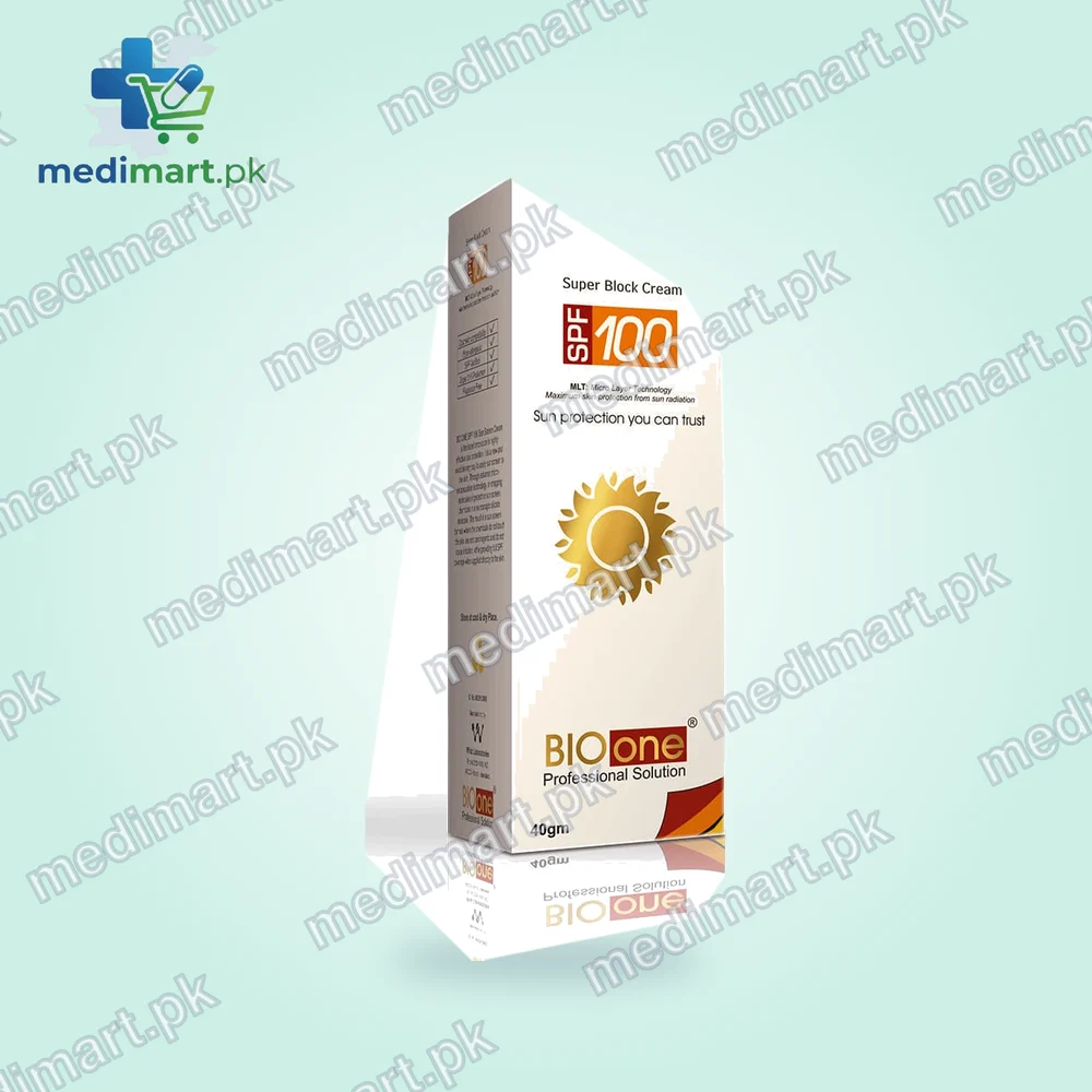 Bio One Spf 100 Sunblock Cream40Gm