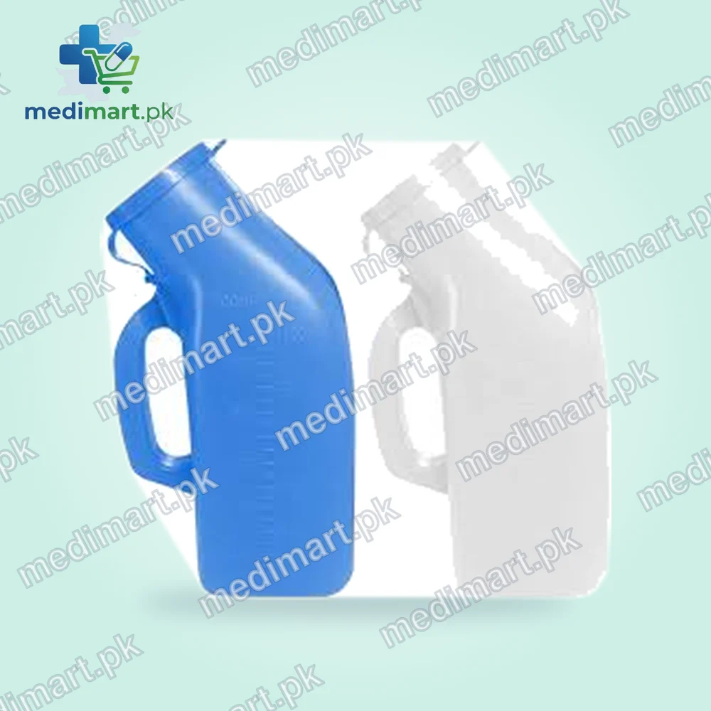 Urine Pot With Cap Blue White Urine Pot With Cap Blue White