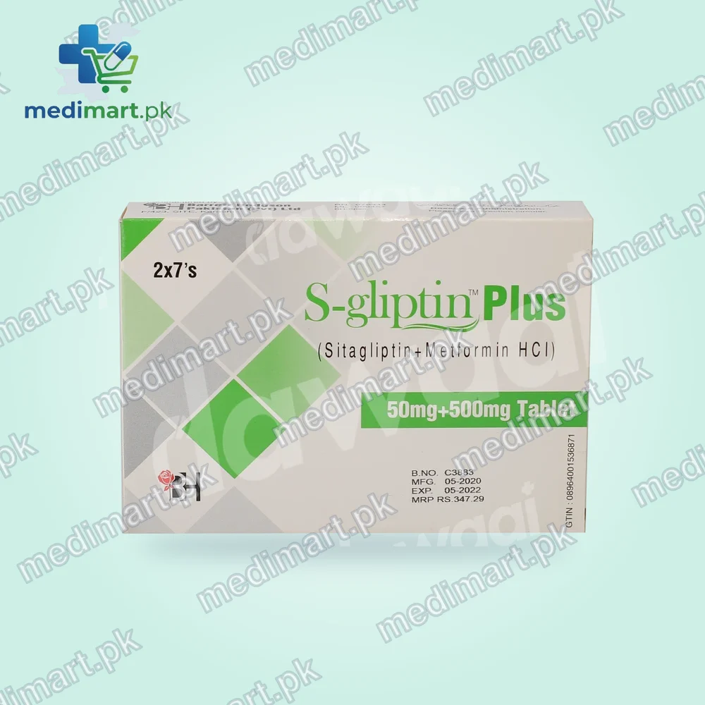 S-Gliptin Plus 50mg/500 mg Tablet S-Gliptin Plus 50mg/500 mg Tablet